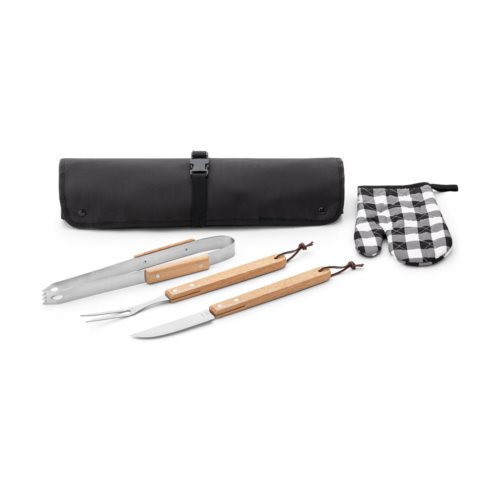 Kit churrasco com 4 utensílios Personalizado